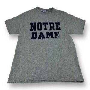 MVP Corp Inc Notre Dame Gray Short Sleeve Vintage Cotton Rayon T-Shirt Mens XL